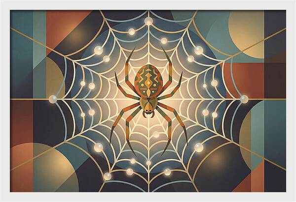 Garden Spider In Its Web