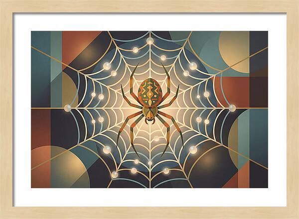 Garden Spider In Its Web