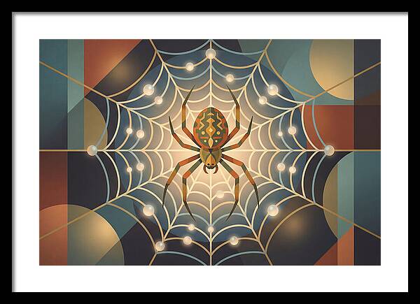 Garden Spider In Its Web
