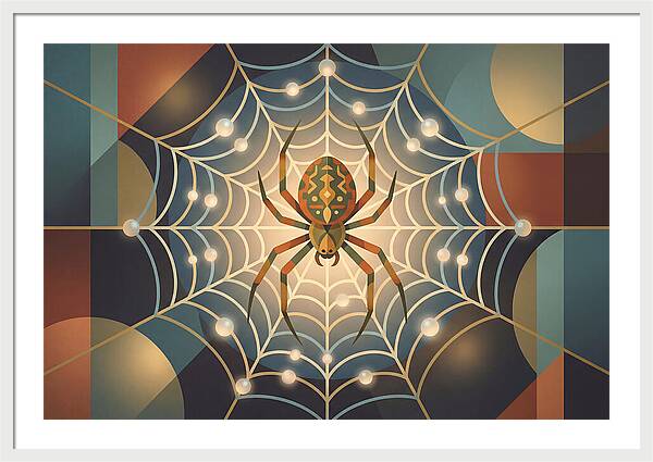 Garden Spider In Its Web