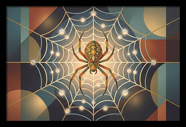 Garden Spider In Its Web