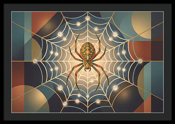 Garden Spider In Its Web