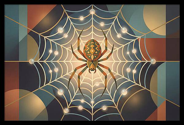 Garden Spider In Its Web