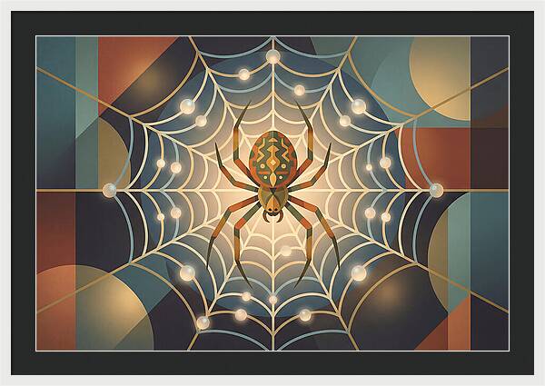 Garden Spider In Its Web