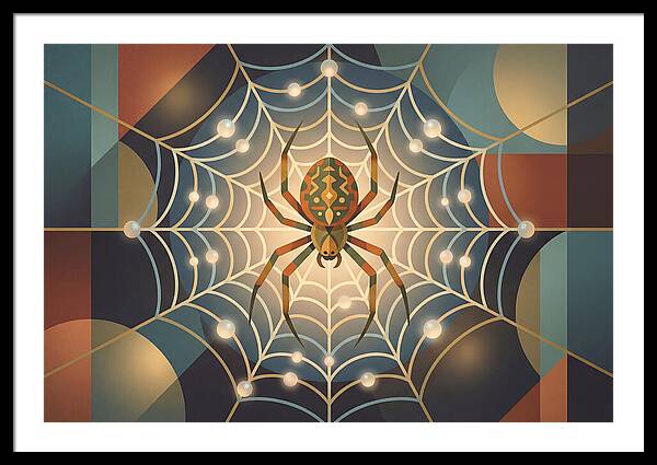 Garden Spider In Its Web