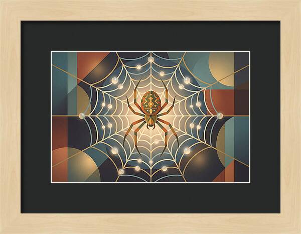 Garden Spider In Its Web