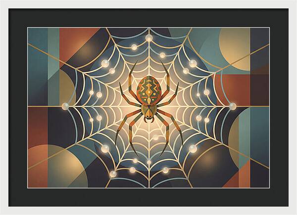 Garden Spider In Its Web