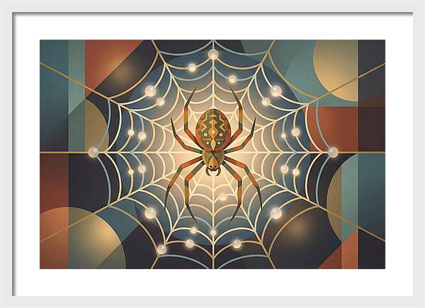 Garden Spider In Its Web
