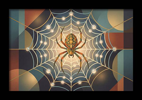 Garden Spider In Its Web