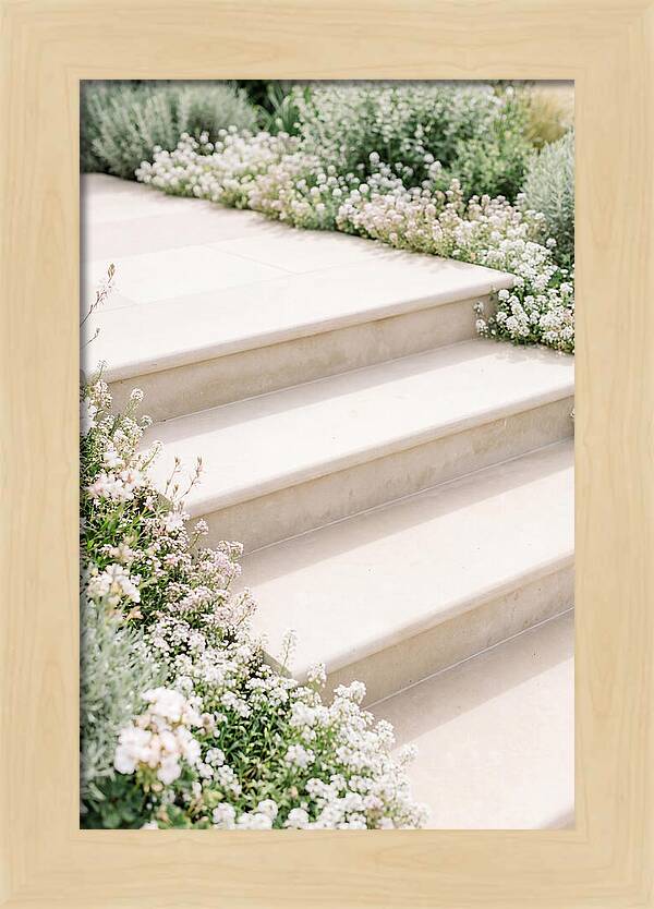 Garden Steps Surrounded By Blooms
