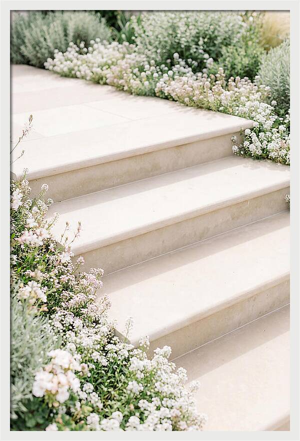Garden Steps Surrounded By Blooms