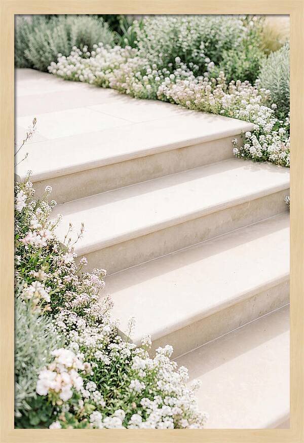 Garden Steps Surrounded By Blooms