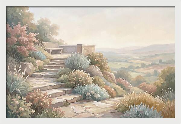 Garden Steps With Panoramic View