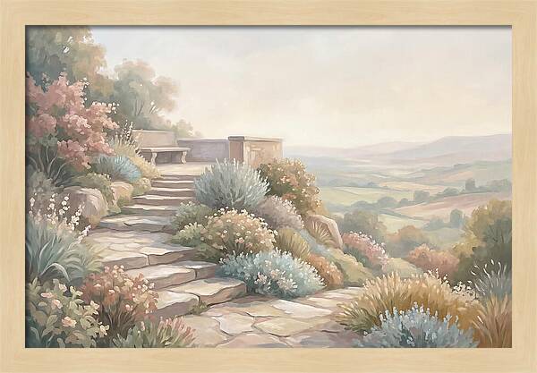 Garden Steps With Panoramic View