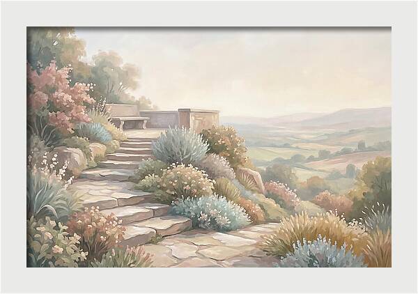 Garden Steps With Panoramic View