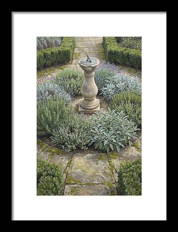Garden Sundial Amidst Herbs