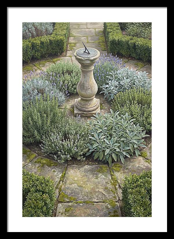Garden Sundial Amidst Herbs