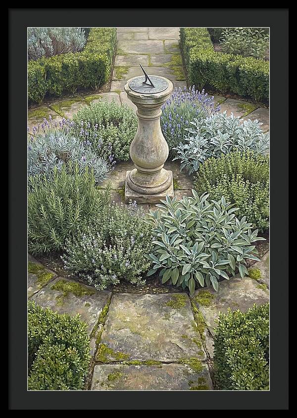 Garden Sundial Amidst Herbs
