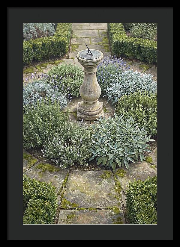 Garden Sundial Amidst Herbs