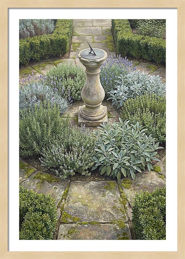 Garden Sundial Amidst Herbs