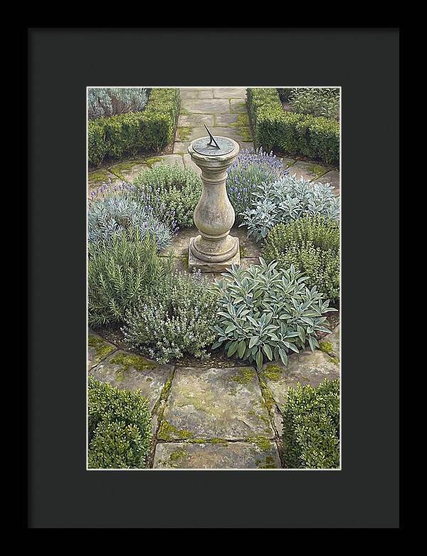 Garden Sundial Amidst Herbs