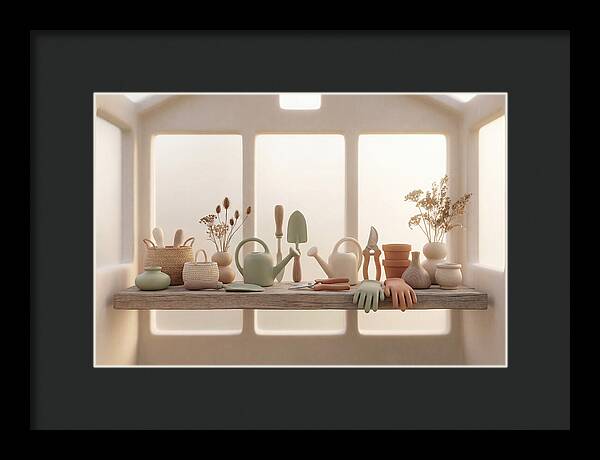 Garden Tools In Soft Hues
