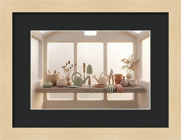 Garden Tools In Soft Hues