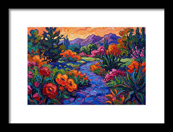 Garden Walkway At Dusk