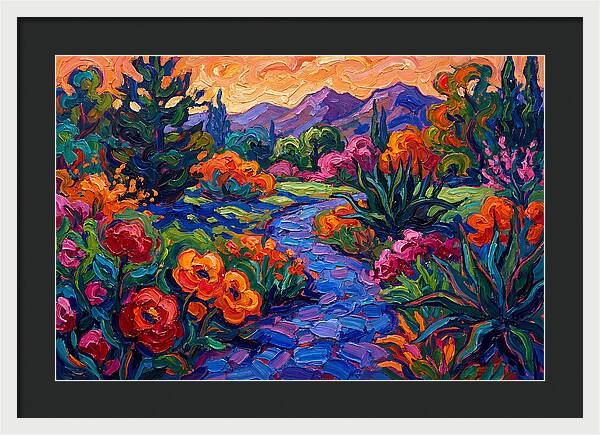 Garden Walkway At Dusk