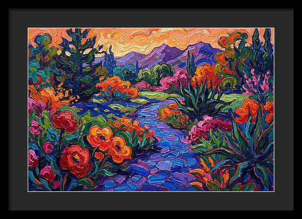 Garden Walkway At Dusk