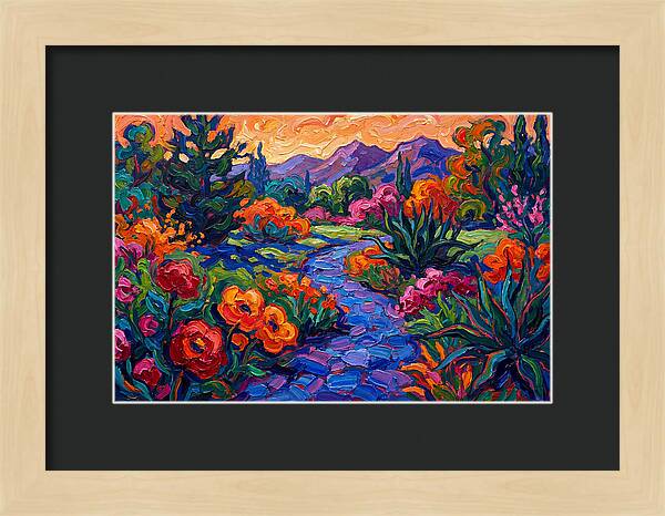 Garden Walkway At Dusk