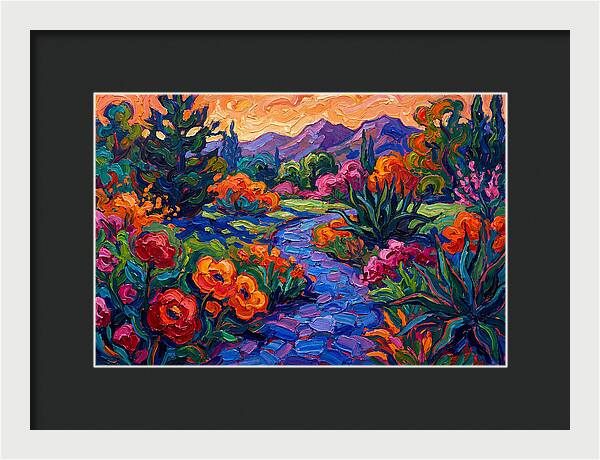 Garden Walkway At Dusk