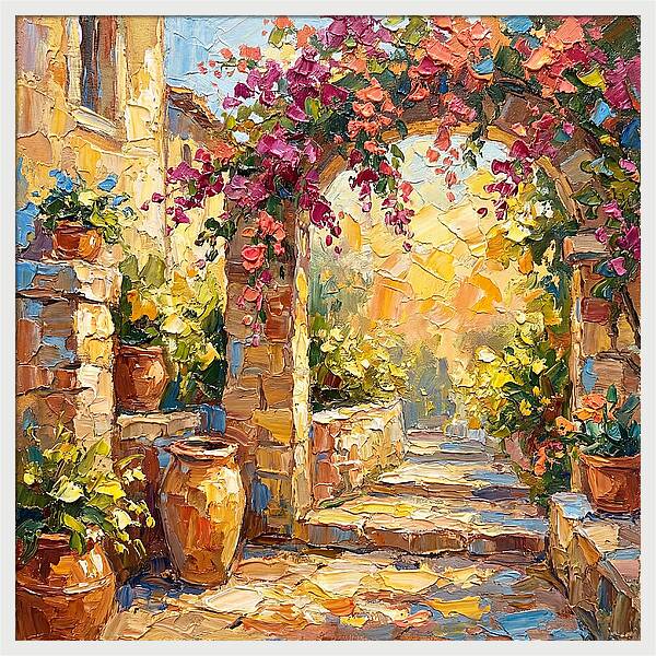 Garden Walkway In Bloom