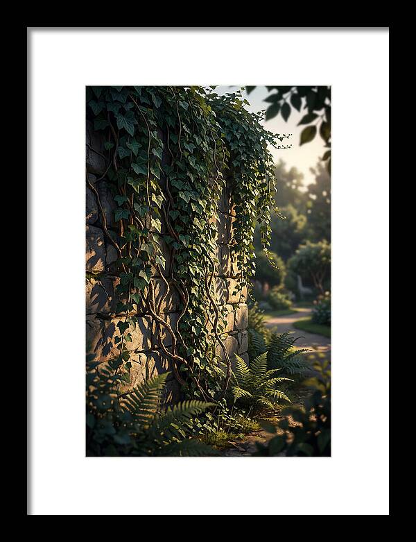 Garden Wall Draped In Ivy