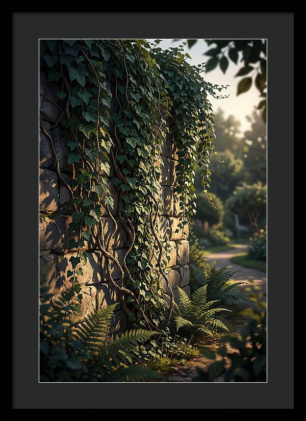 Garden Wall Draped In Ivy
