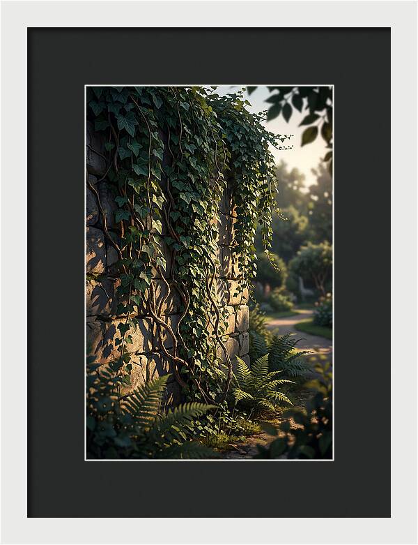 Garden Wall Draped In Ivy