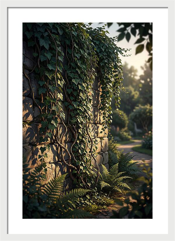 Garden Wall Draped In Ivy