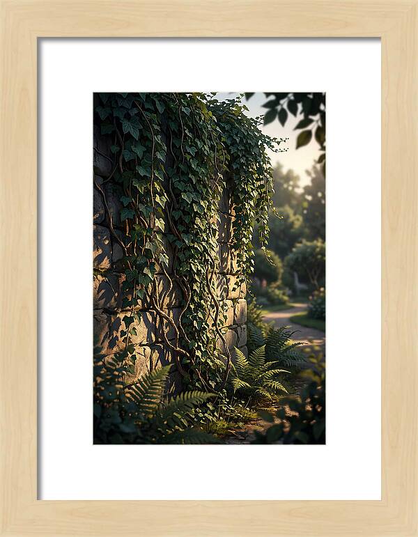 Garden Wall Draped In Ivy
