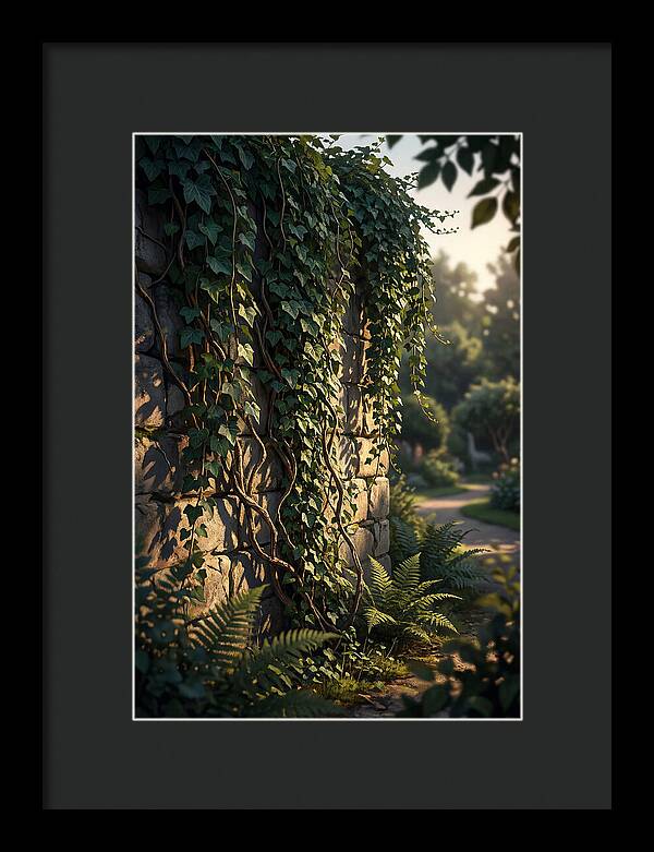 Garden Wall Draped In Ivy