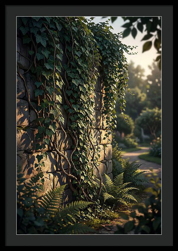 Garden Wall Draped In Ivy