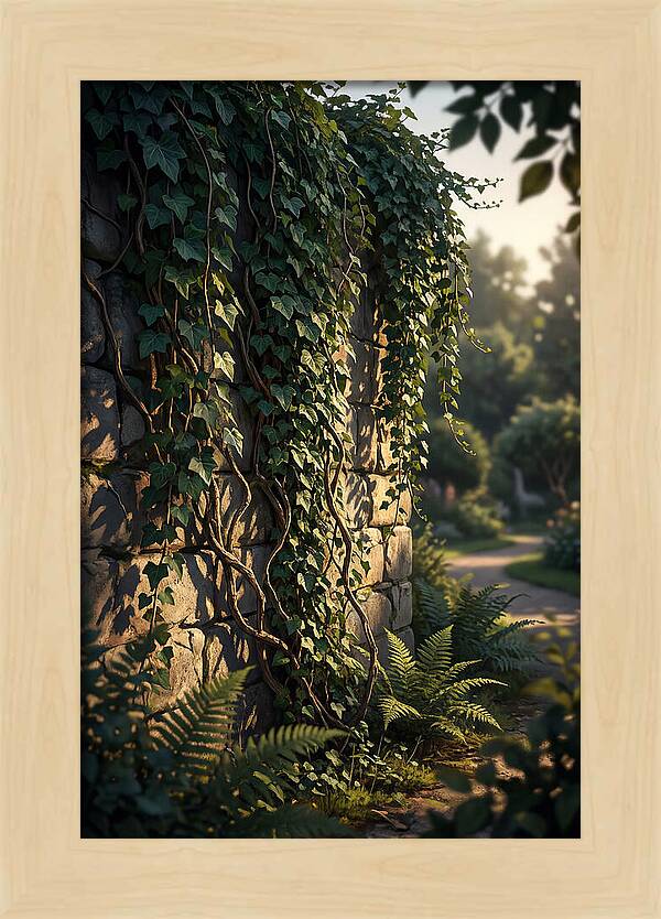 Garden Wall Draped In Ivy