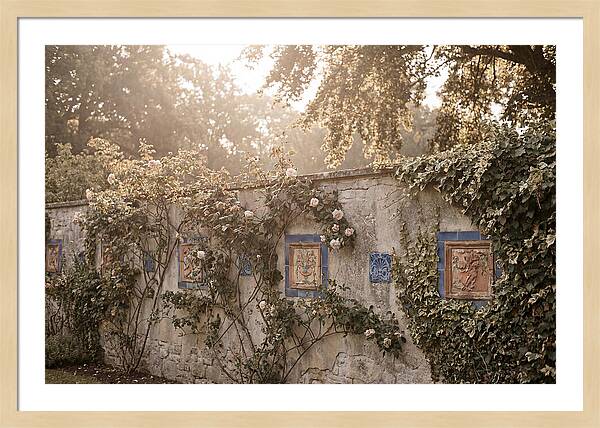 Garden Wall With Ornamental Tiles