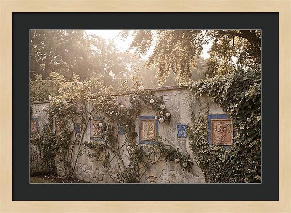 Garden Wall With Ornamental Tiles