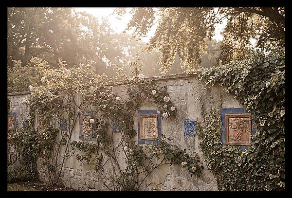 Garden Wall With Ornamental Tiles
