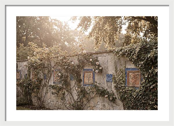 Garden Wall With Ornamental Tiles