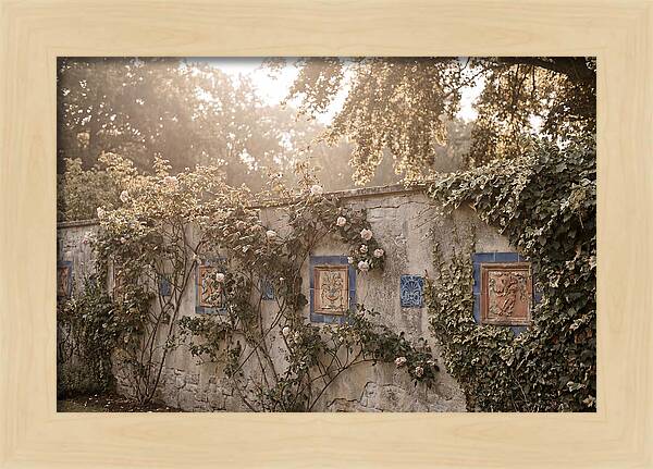 Garden Wall With Ornamental Tiles
