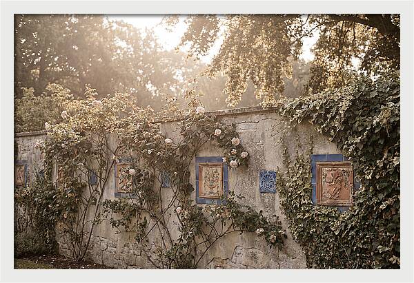Garden Wall With Ornamental Tiles