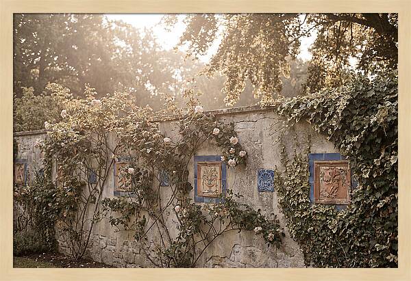 Garden Wall With Ornamental Tiles