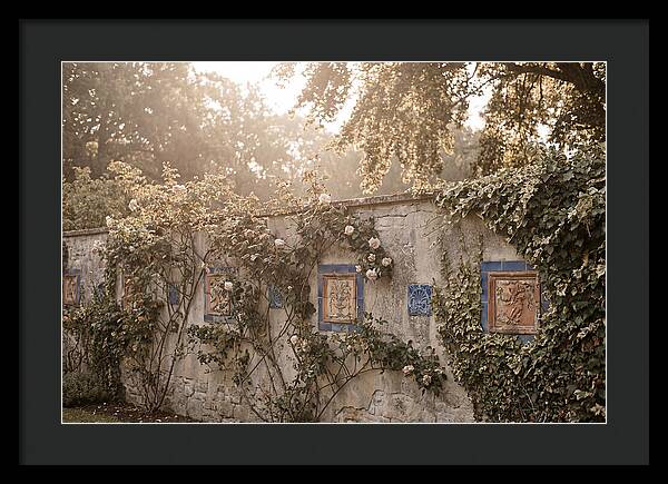 Garden Wall With Ornamental Tiles
