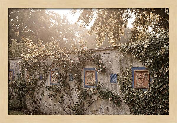 Garden Wall With Ornamental Tiles